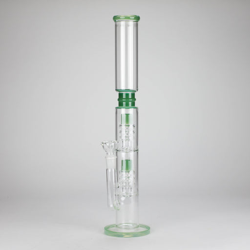 18" Straight Glass Water Pipe with Dual Percolator – Assorted Colors Glass Bong RMG WHOLESALE