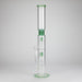 18" Straight Glass Water Pipe with Dual Percolator – Assorted Colors Glass Bong RMG WHOLESALE