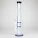 16.5" Straight Frosted Glass Bong with Dual Honeycomb Diffuser – Stemless Design Glass Bong RMG WHOLESALE