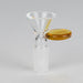 Glass bowl with color round handle for 14 mm Pack of 3 Bowl · Banger · Oil Burner 777 Smoke Light Brown [Pack of 3]