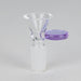 Glass bowl with color round handle for 14 mm Pack of 3 Bowl · Banger · Oil Burner 777 Smoke Light Purple [Pack of 3]