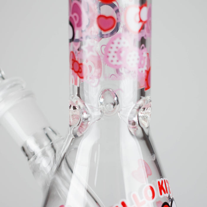 10" 5mm Glass Beaker Bong With Kitty Design Glass Bong 777 Smoke