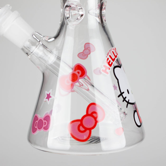 10" 5mm Glass Beaker Bong With Kitty Design Glass Bong 777 Smoke