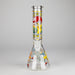 10" 5mm Glass Beaker Bong with Cartoon Design Glass Bong 777 Smoke