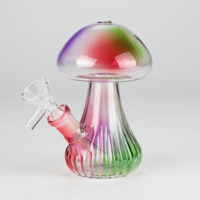 5" Magic Mushroom Glass Bong – Compact & Whimsical Design Glass Bong 777 Smoke Color 4