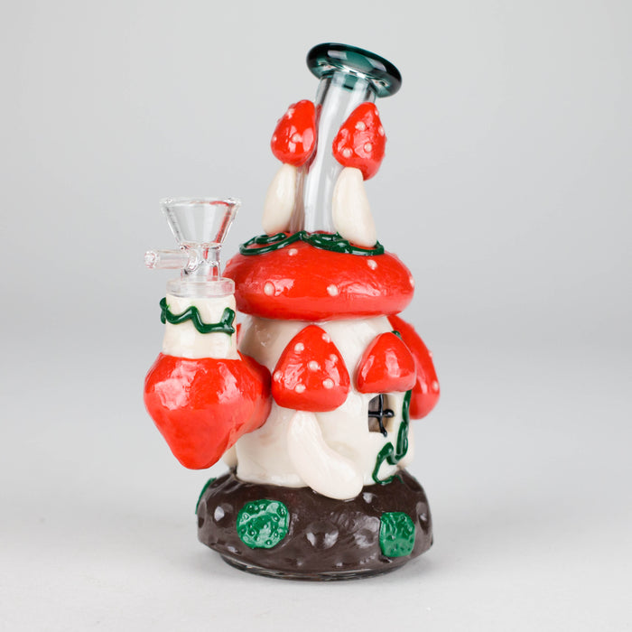 6.5" Shroomhaus Glass Bong Glass Bong DY Glass Red(Pink)