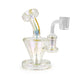 Red Eye Tek® | 5.5" Tall Metallic Terminator Finish Quantum Concentrate Rig Glass Rig West Coast Gifts Rainbow