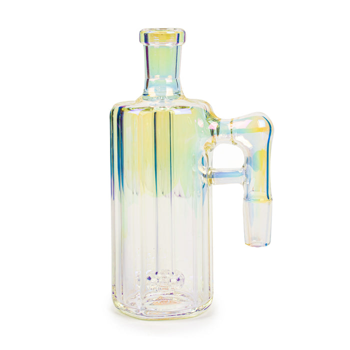 Red Eye Tek® | Metallic Terminator Finish 14mm 90 Degree Hex Tube Ash Catcher W/UFO Perc Ashcatcher · Percolator · Filter · Mouthpiece West Coast Gifts Rainbow