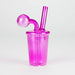 5" Coffee Cup Oil Bong – Neon Galactic Glow Design [PIP668] Glass Rig NIBO Distribution