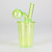 5" Coffee Cup Oil Bong – Neon Galactic Glow Design [PIP668] Glass Rig NIBO Distribution Green-9