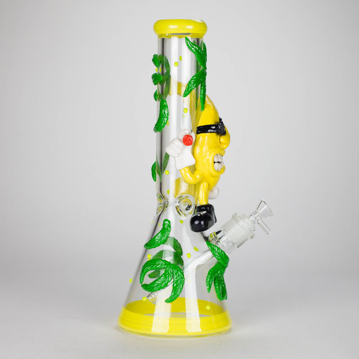 13" Bananabudz Glow in the dark Glass Bong Glass Bong DY Glass