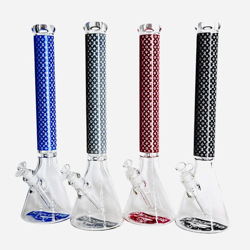 New Design 20" Stylish Designed 9mm Glow in the dark Glass Bong GlassBong Super Supplys Inc
