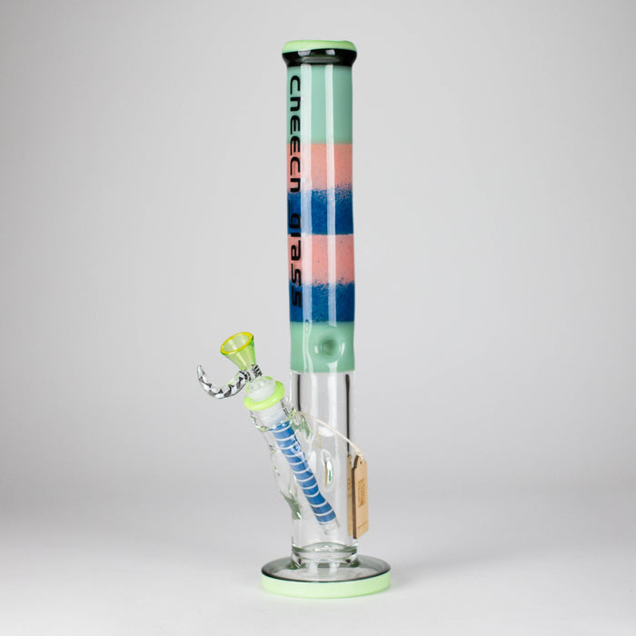 Cheech Glass | 17" Summer Smoothie Straight Tube Bong – CHE-191-1 Glass Bong Smoking Cat Distribution