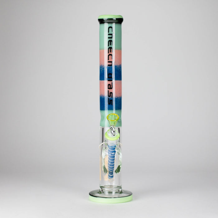 Cheech Glass | 17" Summer Smoothie Straight Tube Bong – CHE-191-1 Glass Bong Smoking Cat Distribution