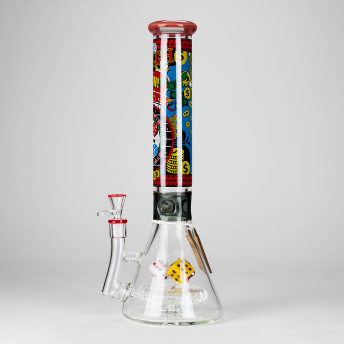 Cheech Glass | 15" Bet It All on Roulette Waterpipe – CHE-375 Glass Bong Smoking Cat Distribution
