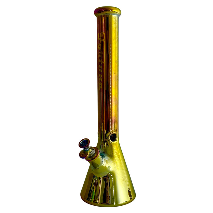 Fortune | 18" 7mm Electroplate Glass Beaker Bong [185007NE] Glass Bong Fortune Rainbow