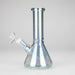 8" Electroplate Glass Beaker Bong – 5mm Thick | Ice Catcher | 3-Piece Set Glass Bong 777 Smoke