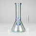 8" Electroplate Glass Beaker Bong – 5mm Thick | Ice Catcher | 3-Piece Set Glass Bong 777 Smoke