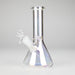 8" Electroplate Glass Beaker Bong – 5mm Thick | Ice Catcher | 3-Piece Set Glass Bong 777 Smoke Rainbow