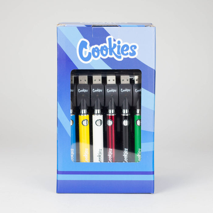 900 mAh Cookies Twist Control Vape Battery with USB charger Display of 30 One Wholesale 900 mAh Cookies Twist Control Vape Battery with USB charger Display of 30 One Wholesale