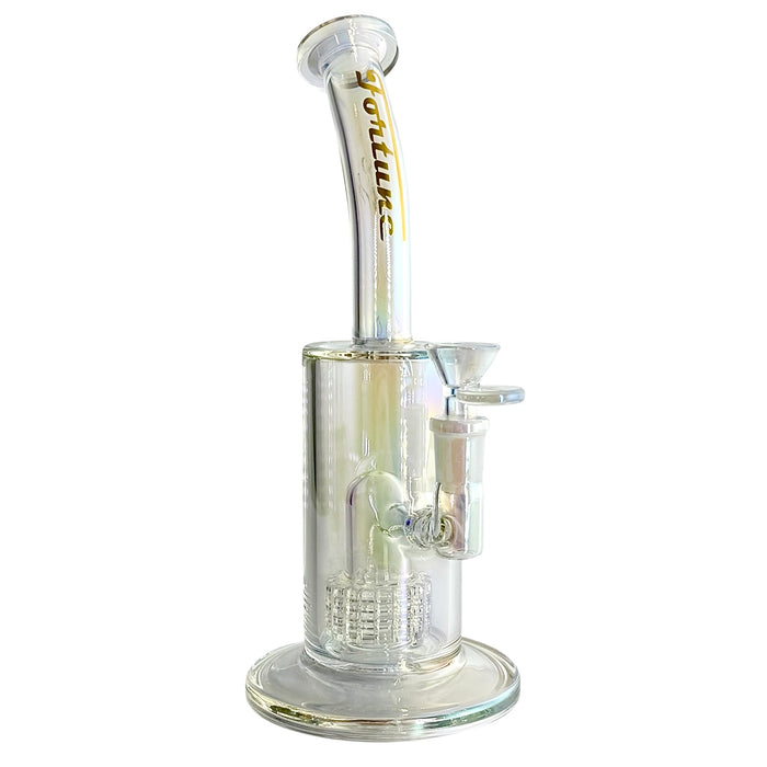 10" Electroplated With Perc Glass Bong Glass Bong Fortune Sunshine