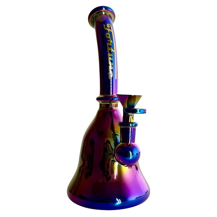 9" Electroplated Glass Bong Glass Bong Fortune Rainbow