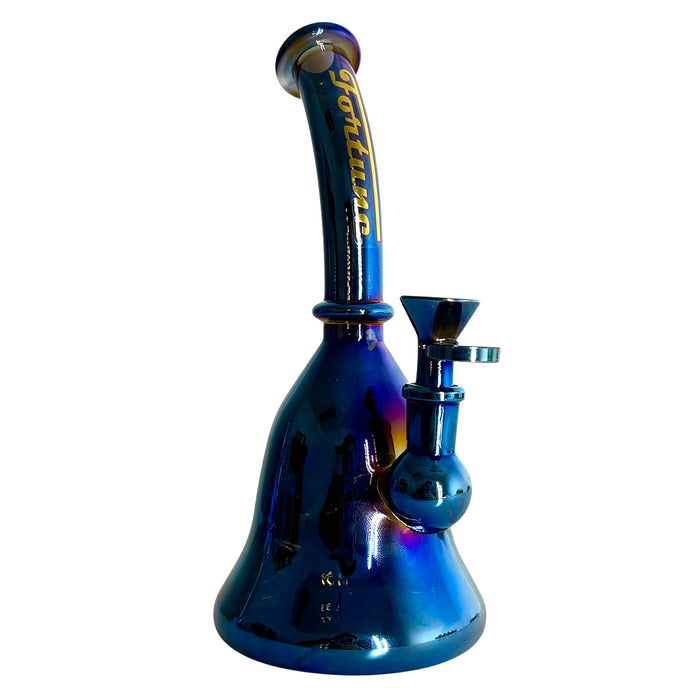 9" Electroplated Glass Bong Glass Bong Fortune Blue
