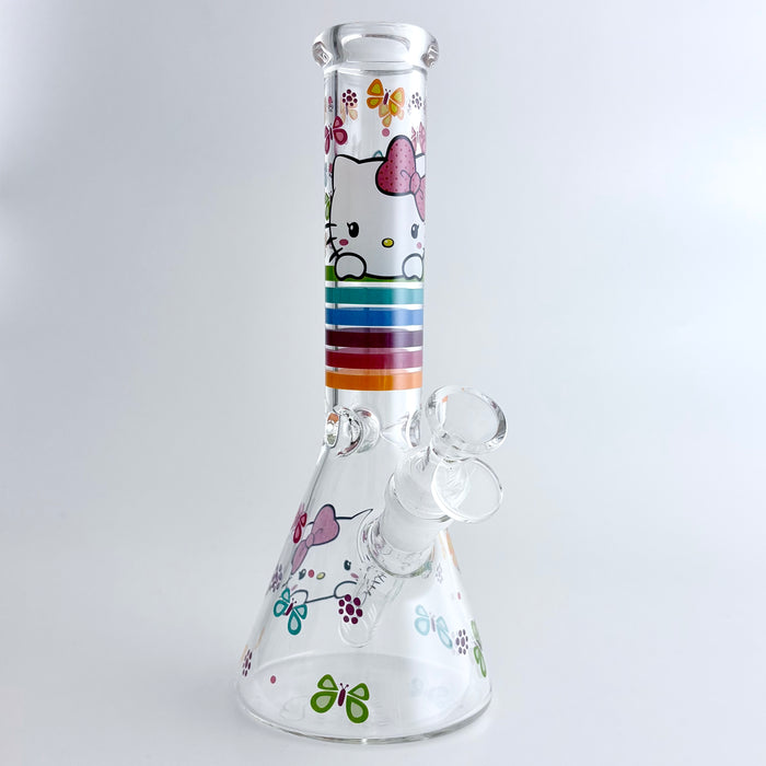 10" 5mm HK Design Glass Beaker Bong Glass Bong Super Supplys Inc Design A