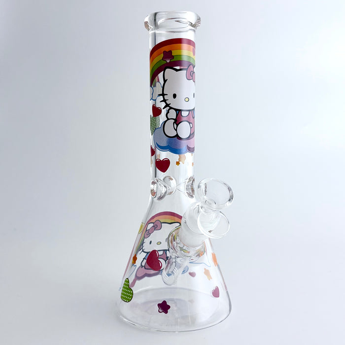 10" 5mm HK Design Glass Beaker Bong Glass Bong Super Supplys Inc Design D