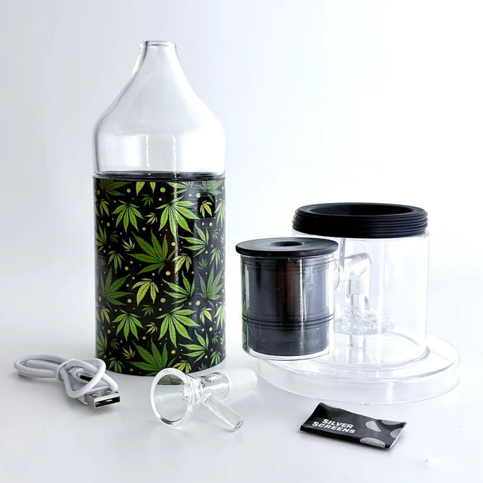 Electric Lamp Bong Set-Leaf Bundle Super Supplys Inc