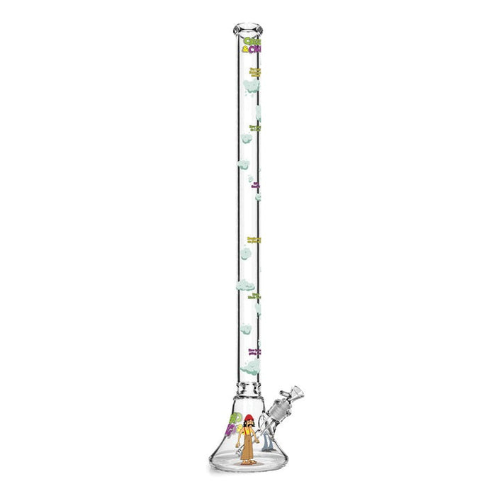 Cheech & Chong® Glass | 48" Tall 7mm Thick How High Are You Bell Base Water Pipe Glass Bong West Coast Gifts