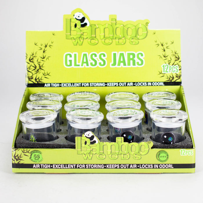 56mm Airtight Glass Storage Jar – Box of 12 Jar 777 Smoke
