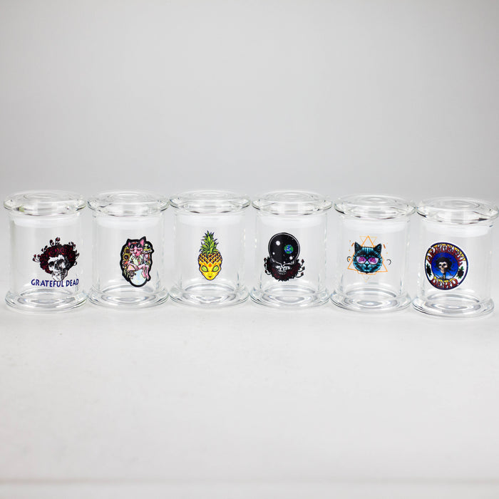 56mm Airtight Glass Storage Jar – Box of 12 Jar 777 Smoke