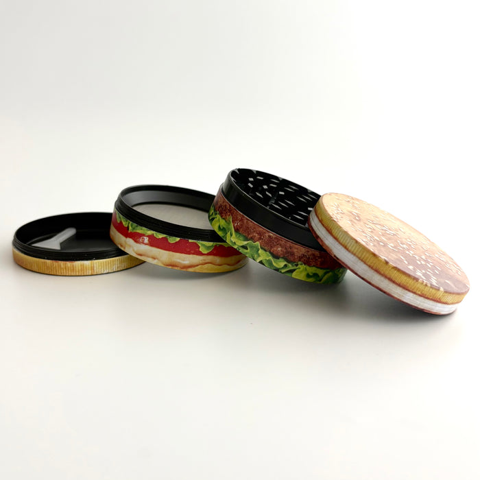 Food Design Grinder 63*44mm 4 Parts-6CT Display Pack Super Supplys Inc