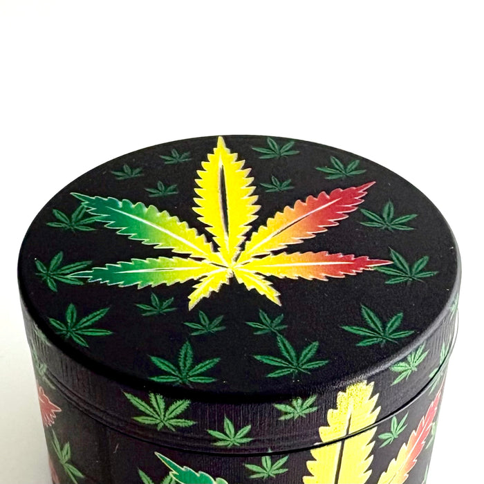 Leaf Design Grinder 63*44mm 4 Parts-6CT Display Pack Super Supplys Inc