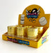 Golden Rasta Leaf Engraving Grinder 52*36mm 4 Parts-12CT Display Pack Super Supplys Inc
