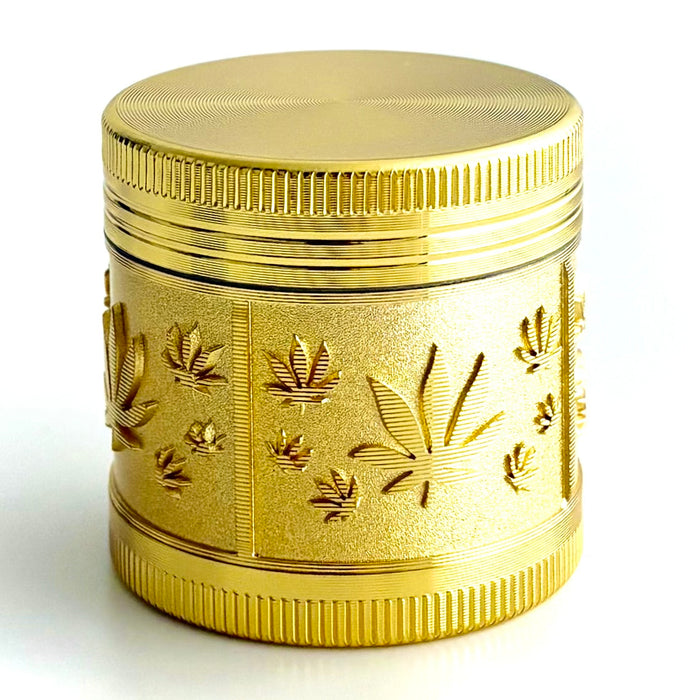 Leaf Engraving Design Grinder 40*39mm 4 Parts-12CT Display Pack Super Supplys Inc