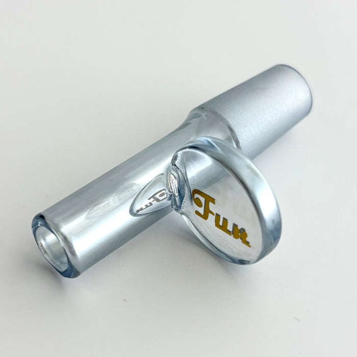 Fortune | Electroplate 14mm Glass Popper Bowl With Gold Logo Bowl · Banger · Oil Burner Fortune Smoky Grey