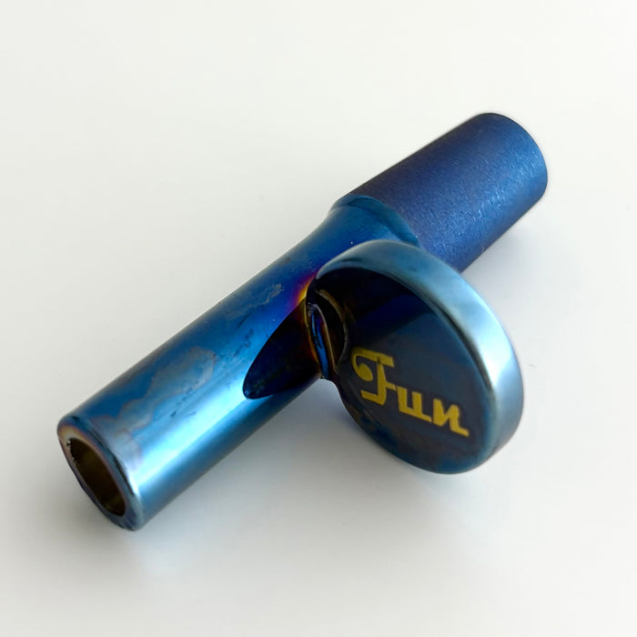 Fortune | Electroplate 14mm Glass Popper Bowl With Gold Logo Bowl · Banger · Oil Burner Fortune Electric Blue