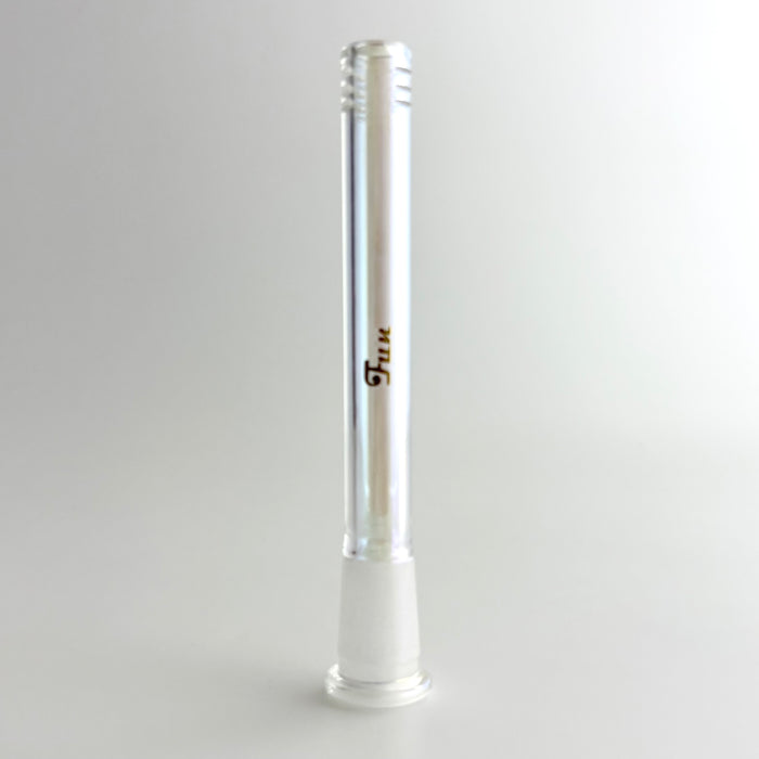 Fortune | Electroplate 5-1/2" Downstem With Gold Logo Downstem · Bowlstem Fortune Frosted Rainbow (E)
