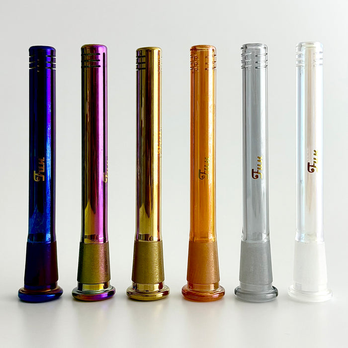 Fortune | Electroplate 5-1/2" Downstem With Gold Logo Downstem · Bowlstem Fortune