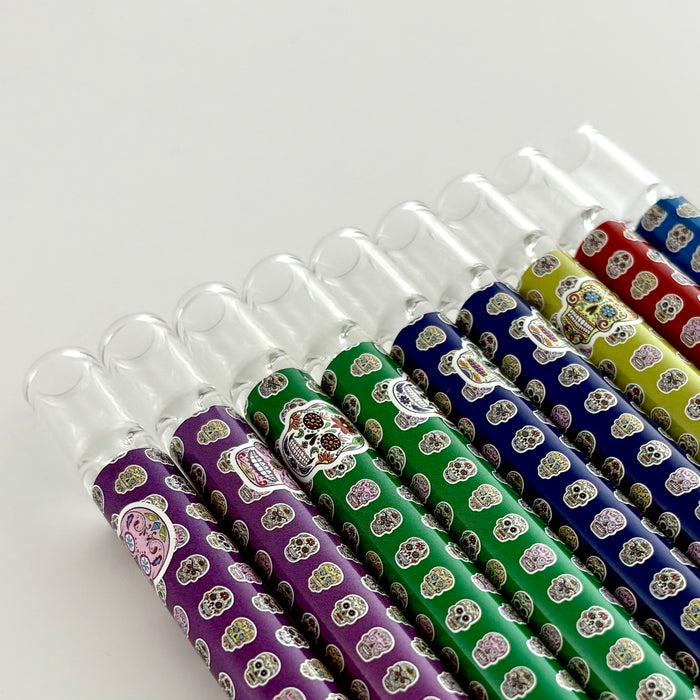 4" Calaveras One Hitter Display of 9pcs One Hitter Super Supplys Inc