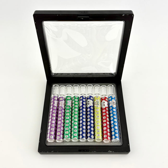 4" Calaveras One Hitter Display of 9pcs One Hitter Super Supplys Inc