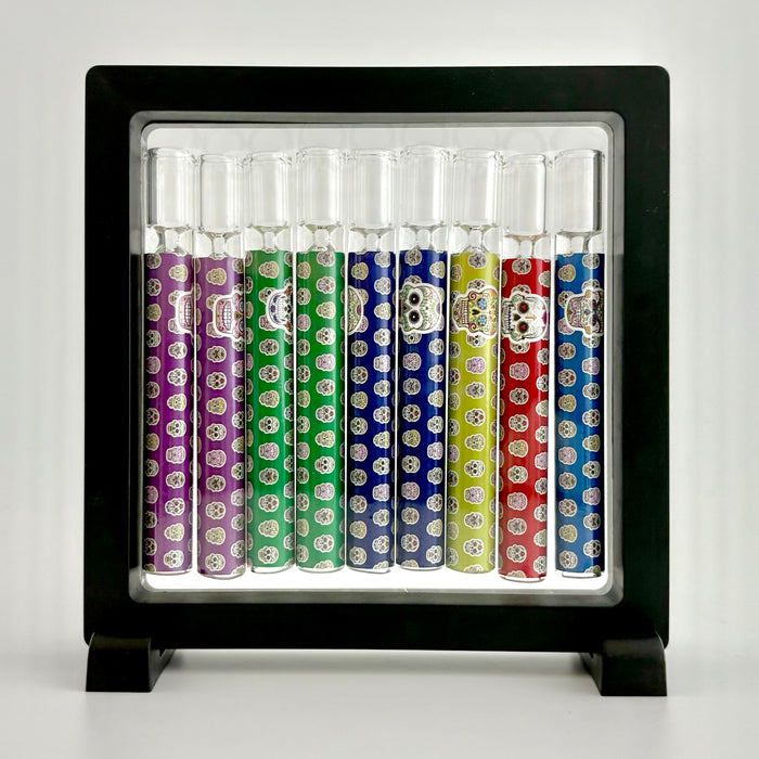 4" Calaveras One Hitter Display of 9pcs One Hitter Super Supplys Inc