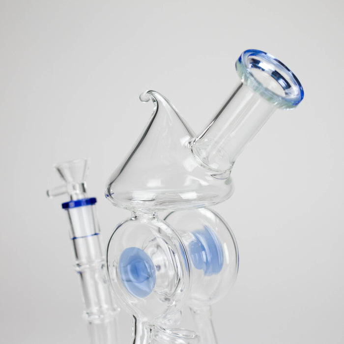 12″ Recycler Glass Bong – 5MM Thick Borosilicate with Coil Tube Design [C1575] Glass Bong Canadian Distributor
