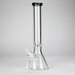 16 inch 9mm Beaker base glass bong [C4112-B+CC268] Glass Bong Canadian Distributor Charcoal Black