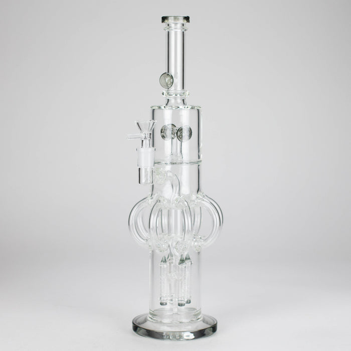 16″ Octopus Recycler Glass Bong – 5MM Thick (C1578) Glass Bong Canadian Distributor Black