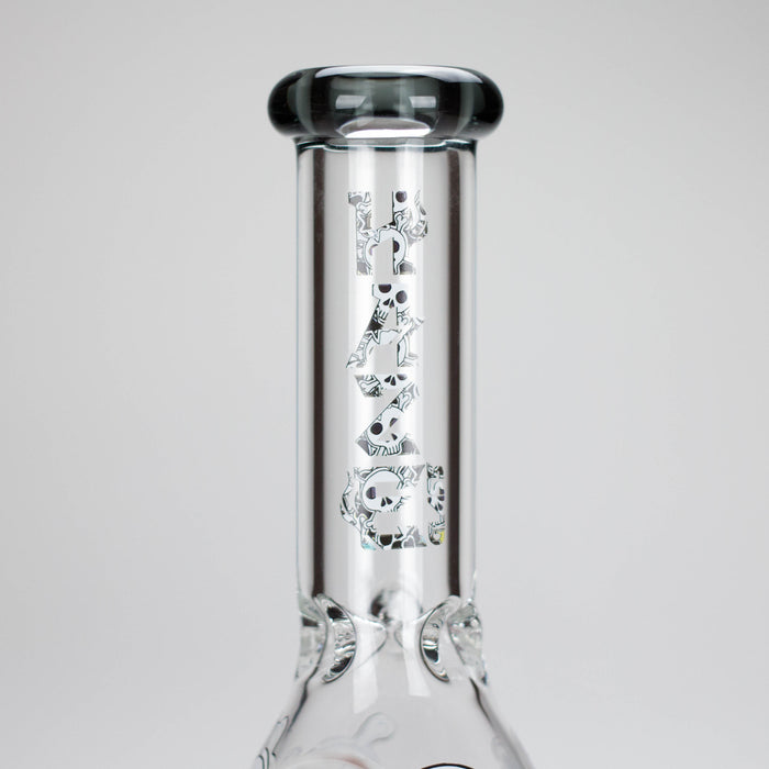 Haze | 9″ Skulls Bubble Glass Bong – Charcoal Black (Mini-P) Glass Bong Canadian Distributor