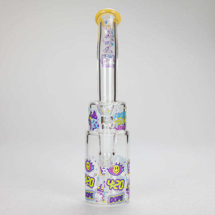 Haze | 9″ 420 Trip Glass Bong – Jade Yellow (Mini-B) Glass Bong Canadian Distributor
