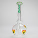 Haze | 9″ Heart Leaf Bubble Base Glass Bong – Teal (Mini-R) Glass Bong Canadian Distributor